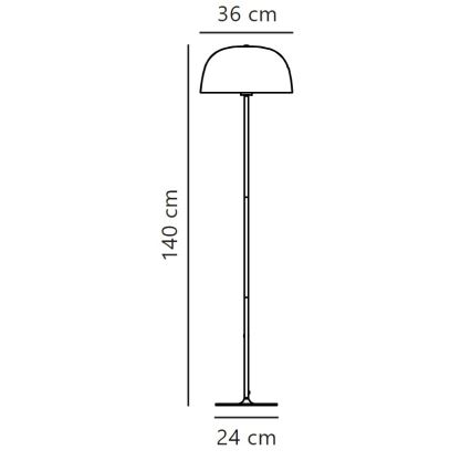 Nordlux - Grīdas stāvlampa CERA 1xE27/60W/230V zelta