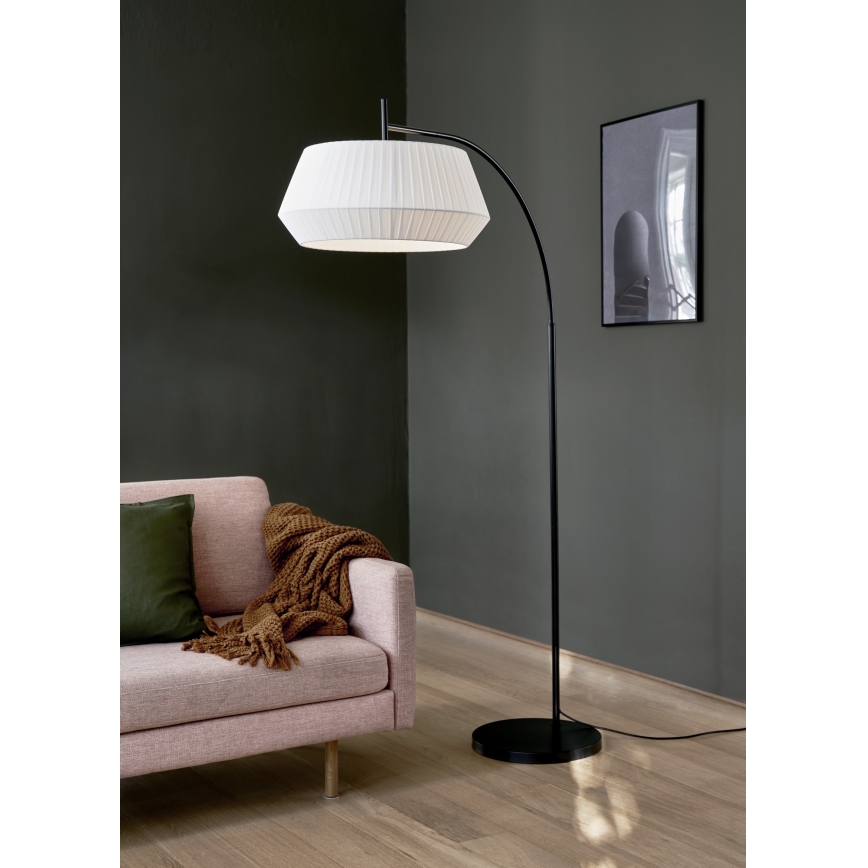 Nordlux - Grīdas stāvlampa DICTE 1xE27/60W/230V melna/balta