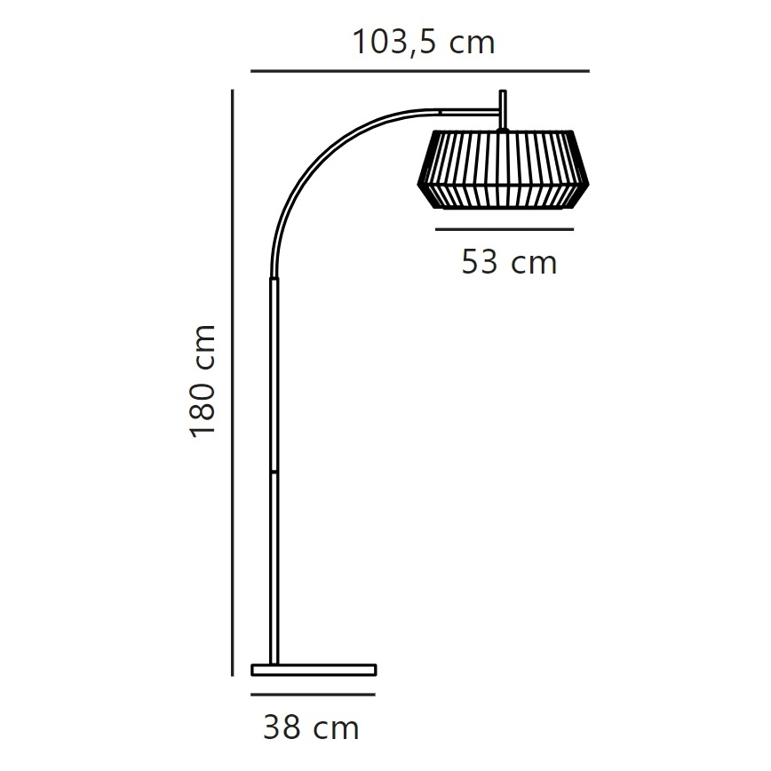 Nordlux - Grīdas stāvlampa DICTE 1xE27/60W/230V melna/balta