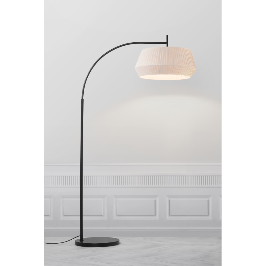 Nordlux - Grīdas stāvlampa DICTE 1xE27/60W/230V melna/bēša