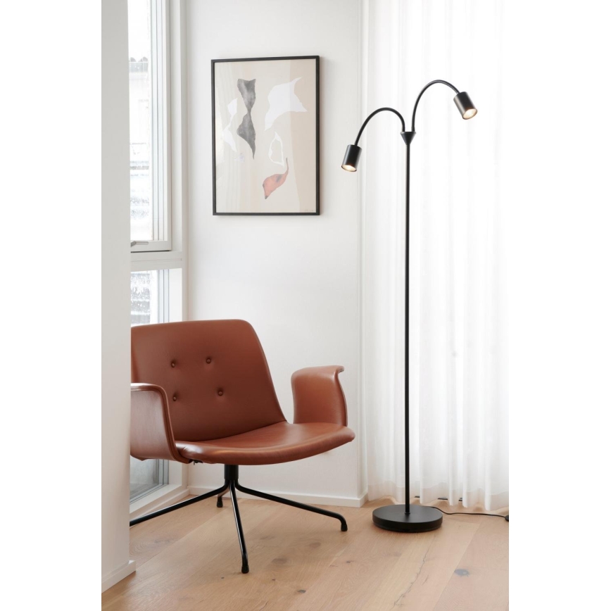 Nordlux - Grīdas stāvlampa EXPLORE 2xGU10/7W/230V melna
