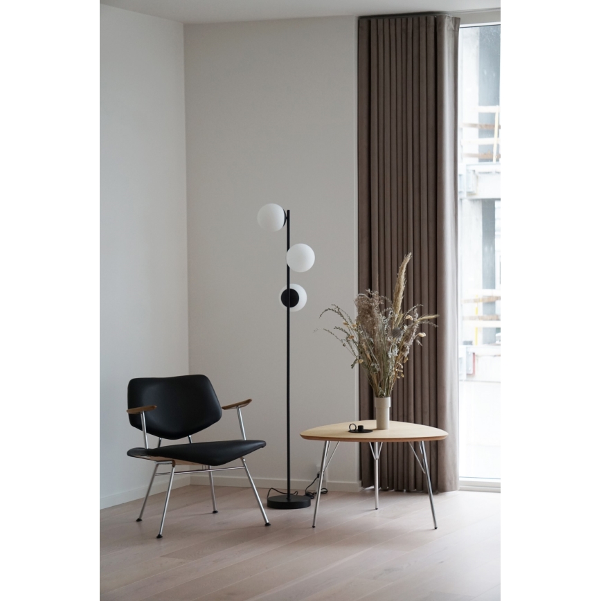 Nordlux - Grīdas stāvlampa LILLY 3xE14/25W/230V melna