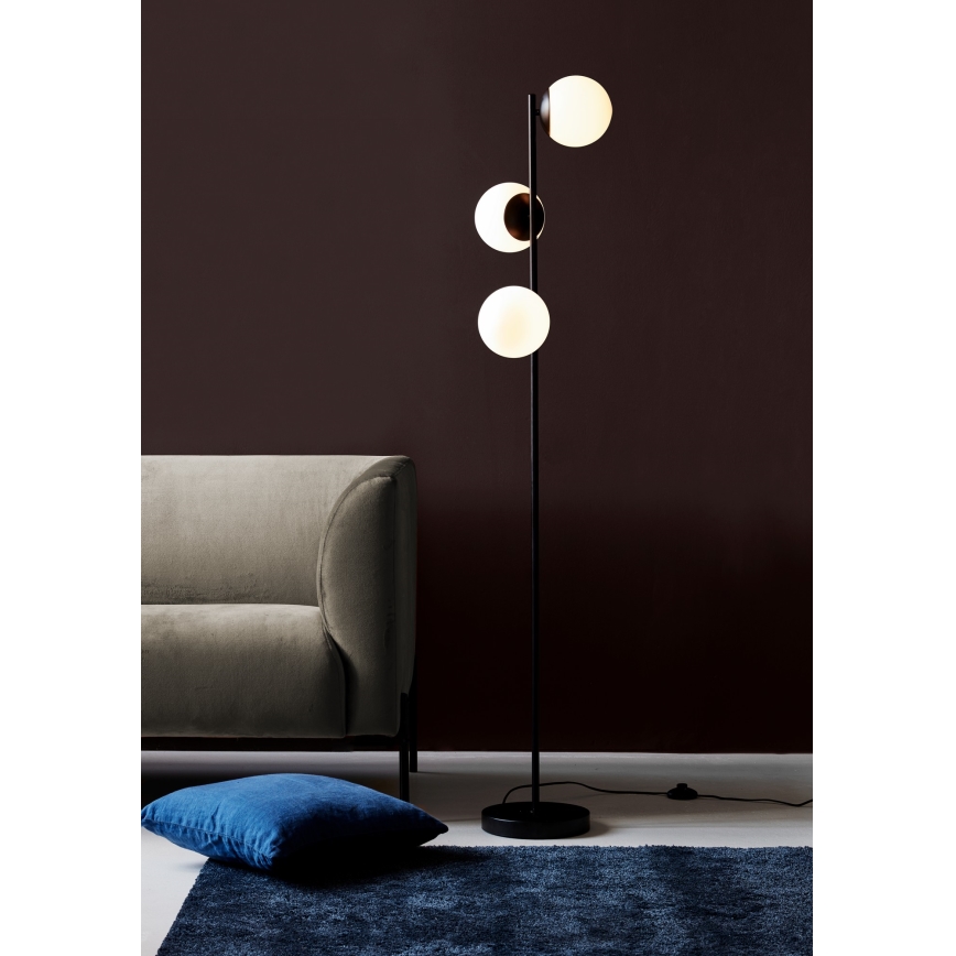Nordlux - Grīdas stāvlampa LILLY 3xE14/25W/230V melna