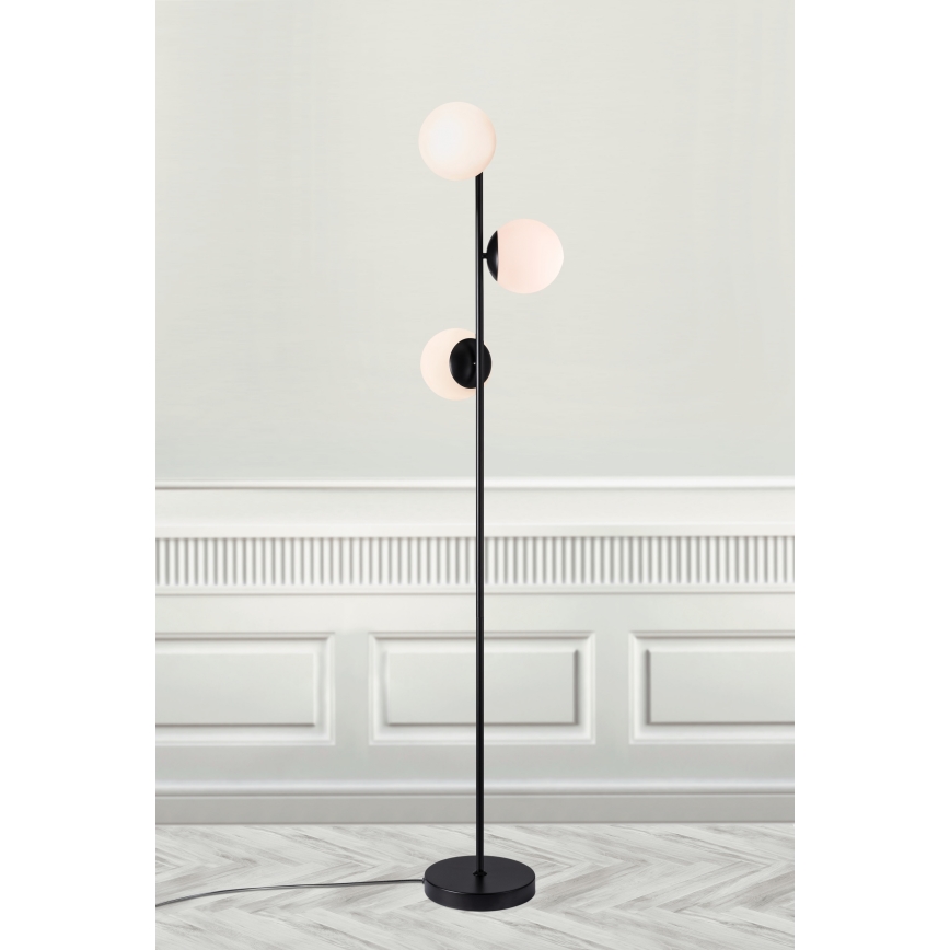 Nordlux - Grīdas stāvlampa LILLY 3xE14/25W/230V melna
