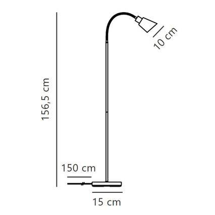 Nordlux - Grīdas stāvlampa MOLLI 1xE14/25W/230V