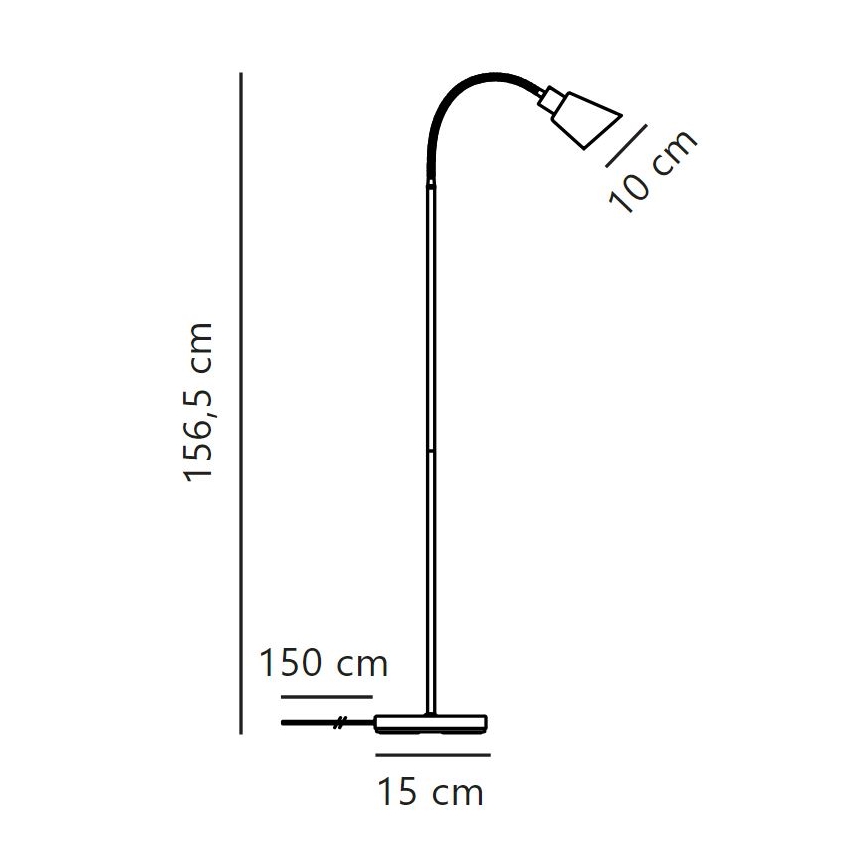 Nordlux - Grīdas stāvlampa MOLLI 1xE14/25W/230V