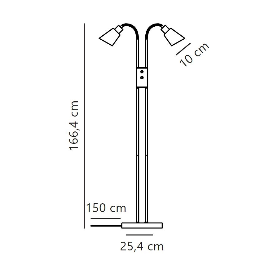 Nordlux - Grīdas stāvlampa MOLLI 2xE14/25W/230V