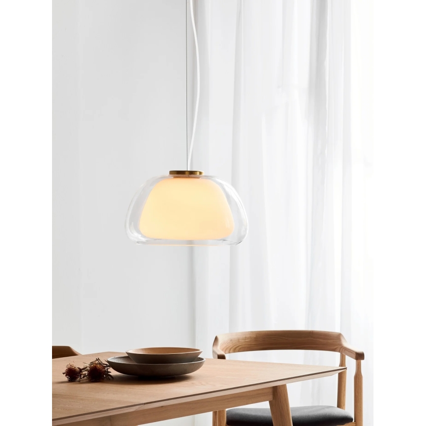 Nordlux - JELLY pakaramais lukturis uz kabeļa 1xE27/40W/230V balts/caurspīdīgs