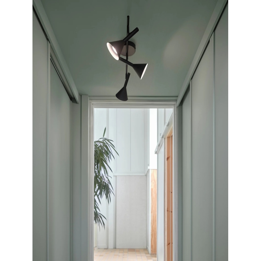 Nordlux - KELVIS virziena gaismeklis 3xGU10/12W/230V, melns