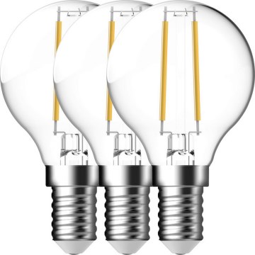 Nordlux - KOMPLEKTS 3x LED Spuldze FILAMENT G45 E14/4W/230V 4000K