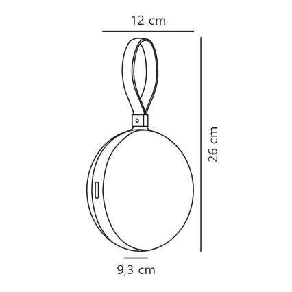 Nordlux - LED Aptumšojama āra pārnēsājama lampa BRING TO-GO LED/1W/3,7V IP54 melna