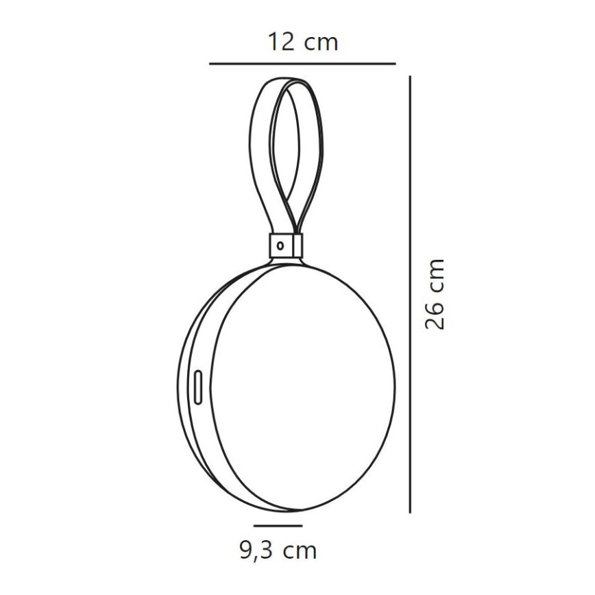 Nordlux - LED Aptumšojama āra pārnēsājama lampa BRING TO-GO LED/1W/3,7V IP54 melna