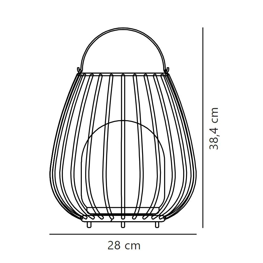 Nordlux - LED Aptumšojama āra pārnēsājama lampa JIM TO-GO LED/3W/3,7V IP54 melna