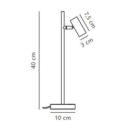 Nordlux - LED Aptumšojama galda lampa OMARI LED/3,2W/230V balta