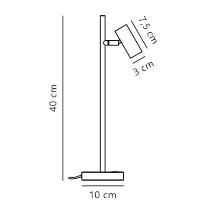 Nordlux - LED Aptumšojama galda lampa OMARI LED/3,2W/230V melna