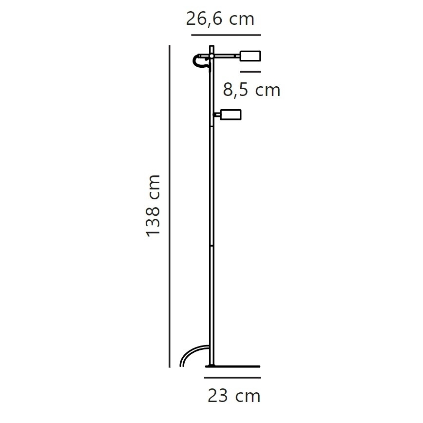 Nordlux - LED Aptumšojama grīdas stāvlampa CLYDE 2xLED/4W/230V