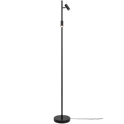 Nordlux - LED Aptumšojama skārienvadāma grīdas stāvlampa OMARI 2xLED/3,2W/230V melna