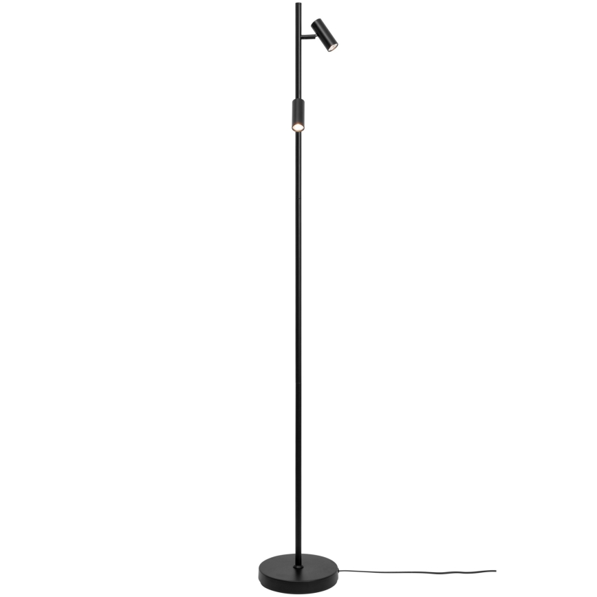 Nordlux - LED Aptumšojama skārienvadāma grīdas stāvlampa OMARI 2xLED/3,2W/230V melna