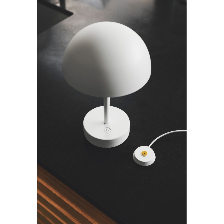 Nordlux - LED Aptumšojama lādējama āra galda lampa ELLEN LED/2,8W/3,7V IP44 balta
