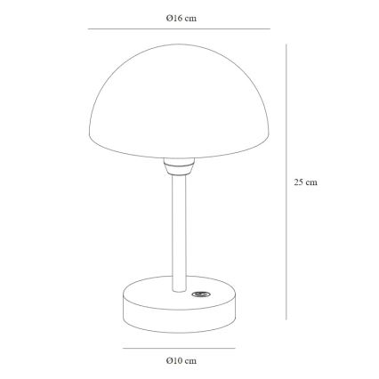 Nordlux - LED Aptumšojama lādējama āra galda lampa ELLEN LED/2,8W/3,7V IP44 balta