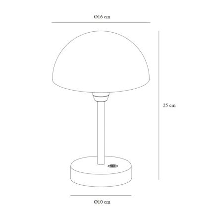 Nordlux - LED Aptumšojama lādējama āra galda lampa ELLEN LED/2,8W/3,7V IP44 bēša