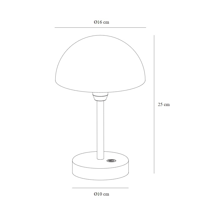 Nordlux - LED Aptumšojama lādējama āra galda lampa ELLEN LED/2,8W/3,7V IP44 bēša