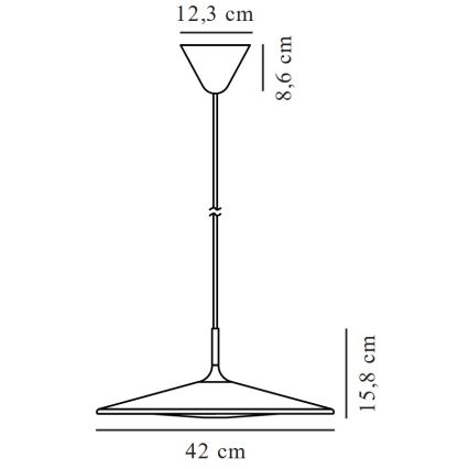 Nordlux - LED Aptumšojama lustra ar auklu BALANCE LED/13W/230V 2700K d. 42 cm melna