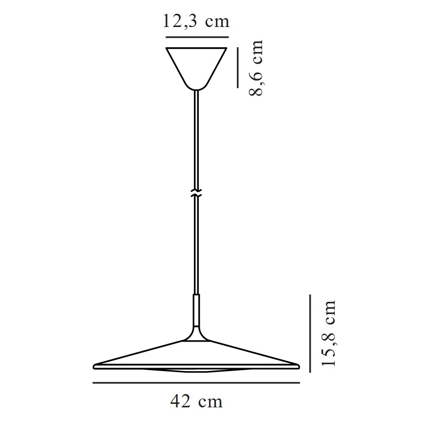 Nordlux - LED Aptumšojama lustra ar auklu BALANCE LED/13W/230V 2700K d. 42 cm melna