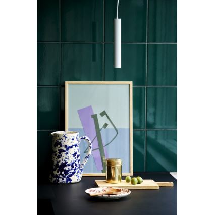 Nordlux - LED Aptumšojama lustra ar auklu OMARI LED/4,4W/230V balta