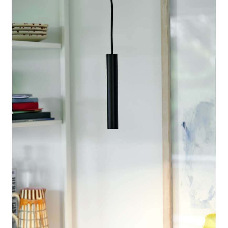 Nordlux - LED Aptumšojama lustra ar auklu OMARI LED/4,4W/230V melna