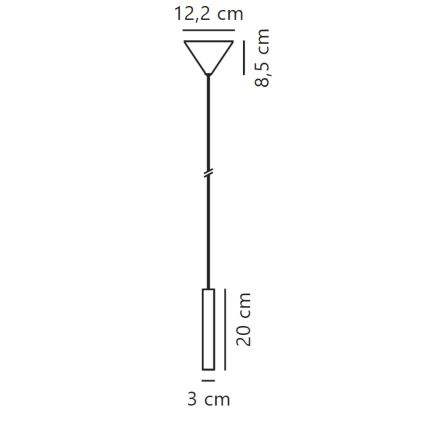Nordlux - LED Aptumšojama lustra ar auklu OMARI LED/4,4W/230V melna