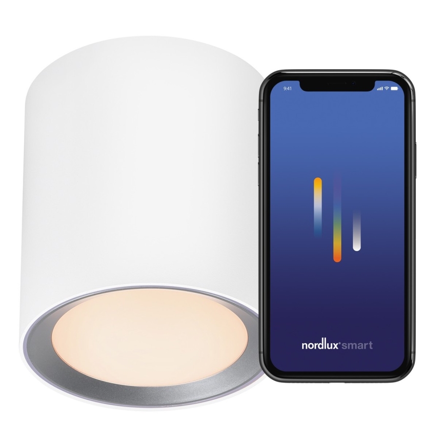 Nordlux - LED Aptumšojama vannas istaba Starmetis LANDON SMART LED/8W/230V 2700-6500K IP44 balta