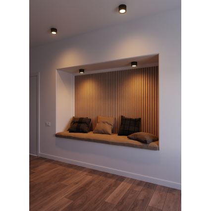 Nordlux - LED Aptumšojama vannas istaba Starmetis LANDON SMART LED/8W/230V 2700-6500K IP44 melna