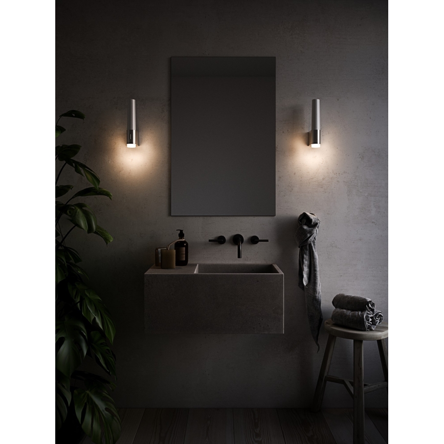 Nordlux - LED Aptumšojama Vannas istabas sienas lampa HELVA LED/6,8W/230V IP44 CRI 90 spīdīgi hromēts