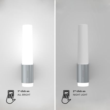 Nordlux - LED Aptumšojama Vannas istabas sienas lampa HELVA LED/6,8W/230V IP44 CRI 90 spīdīgi hromēts