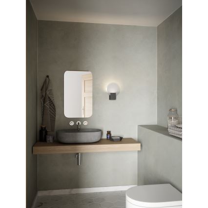Nordlux - LED Aptumšojama Vannas istabas sienas lampa HESTER LED/9,5W/230V IP44 melna
