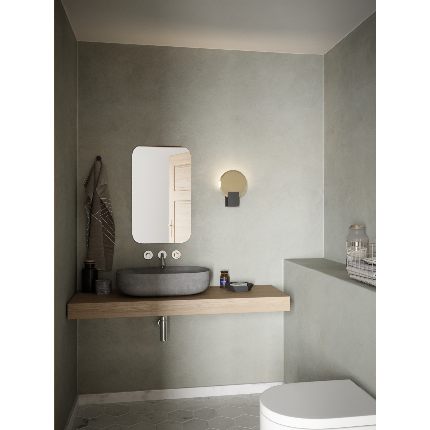 Nordlux - LED Aptumšojama Vannas istabas sienas lampa HESTER LED/9,5W/230V IP44 melna