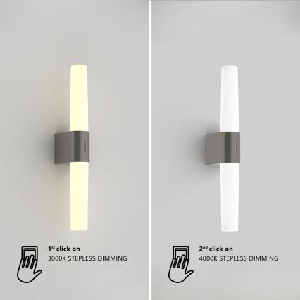 Nordlux - LED Aptumšojams vannas istabas spoguļa apgaismojums HELVA LED/9,5W/230V IP44 3000/4000K CRI 90 matēts hroms