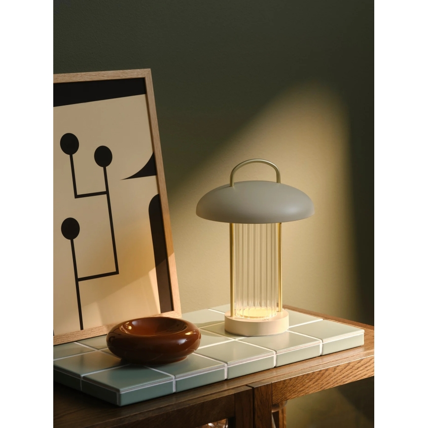 Nordlux - LED dimmējama uzlādējamā skārienvadāma galda lampa MIRANO LED/3W/3,7V bēša