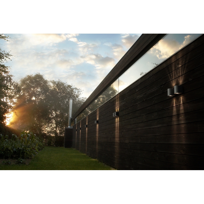 Nordlux - LED āra sienas gaismeklis CANTO 2xLED/5,5W/230V IP44 pelēks