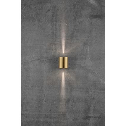Nordlux - LED āra sienas gaismeklis CANTO 2xLED/5,5W/230V IP44 zelta krāsā