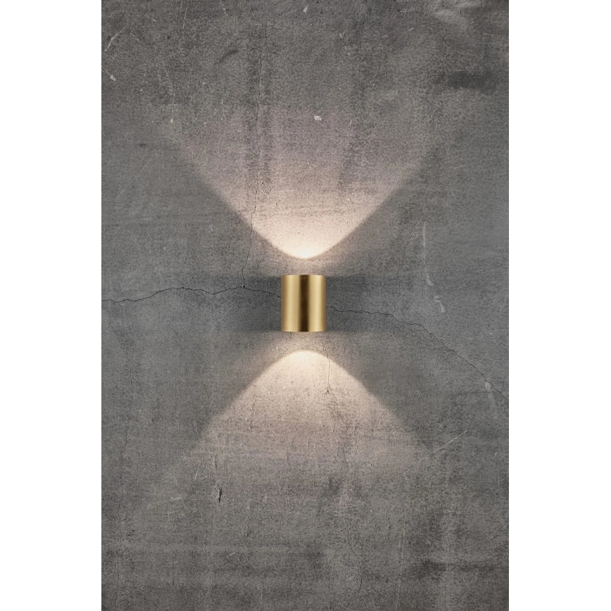 Nordlux - LED āra sienas gaismeklis CANTO 2xLED/5,5W/230V IP44 zelta krāsā
