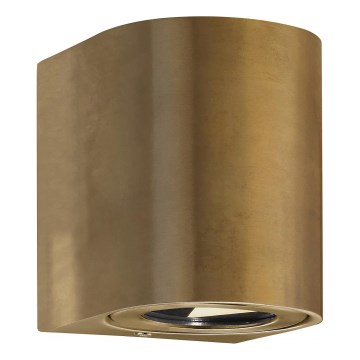 Nordlux - LED āra sienas gaismeklis CANTO 2xLED/6W/230V IP44 misiņš