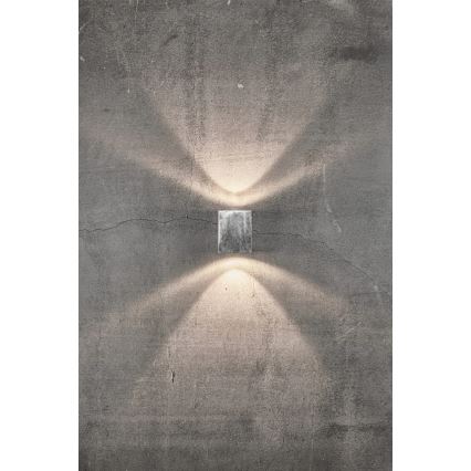 Nordlux - LED āra sienas gaismeklis CANTO 2xLED/6W/230V IP44 sudraba