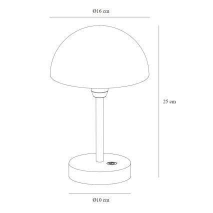 Nordlux - LED ar regulējamu spilgtumu, uzlādējama āra galda lampa ELLEN LED/2,8W/3,7V 2200 mAh IP44 zaļa