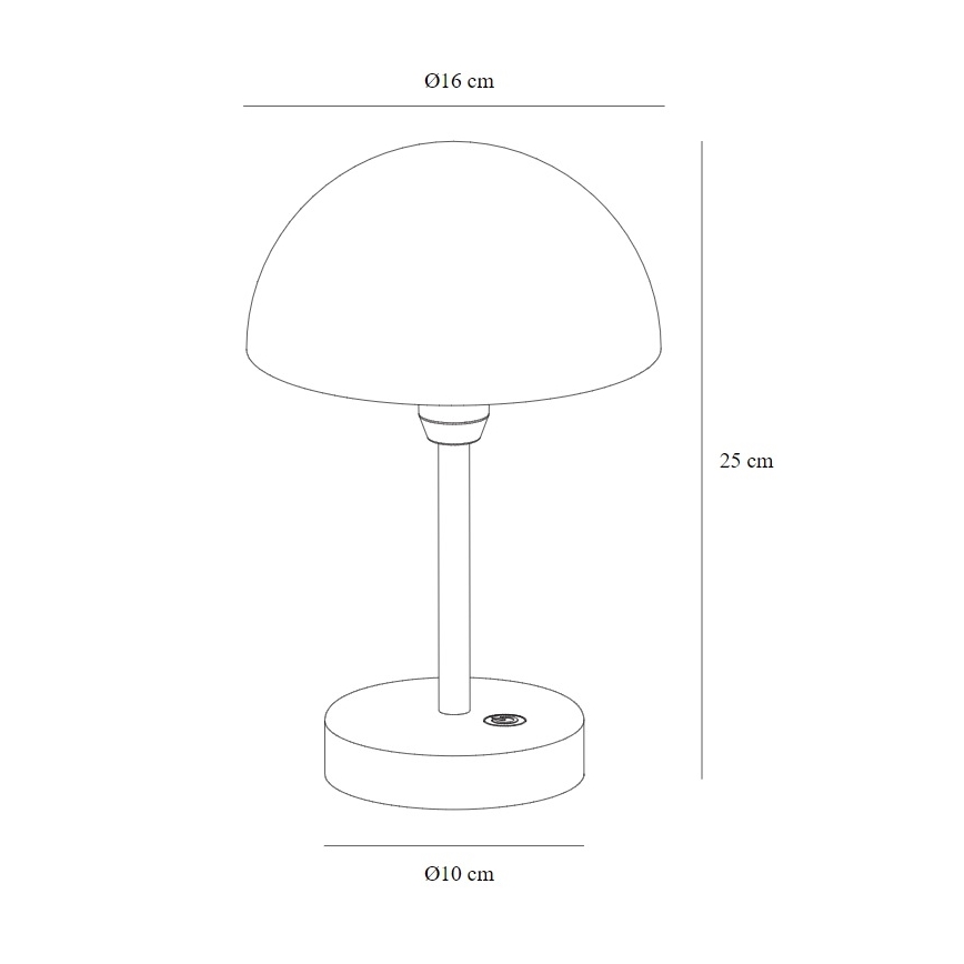 Nordlux - LED ar regulējamu spilgtumu, uzlādējama āra galda lampa ELLEN LED/2,8W/3,7V 2200 mAh IP44 zaļa
