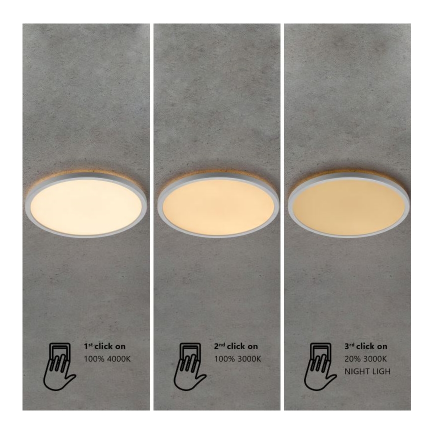 Nordlux - LED dimmējams vannas istabas griestu gaismeklis OJA LED/14,5W/230V 3000/4000K IP54 Ø 30 cm