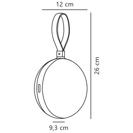 Nordlux - LED Pārnēsājama uzlādējama lampa LED/1W/3,7V IP54 dzeltena