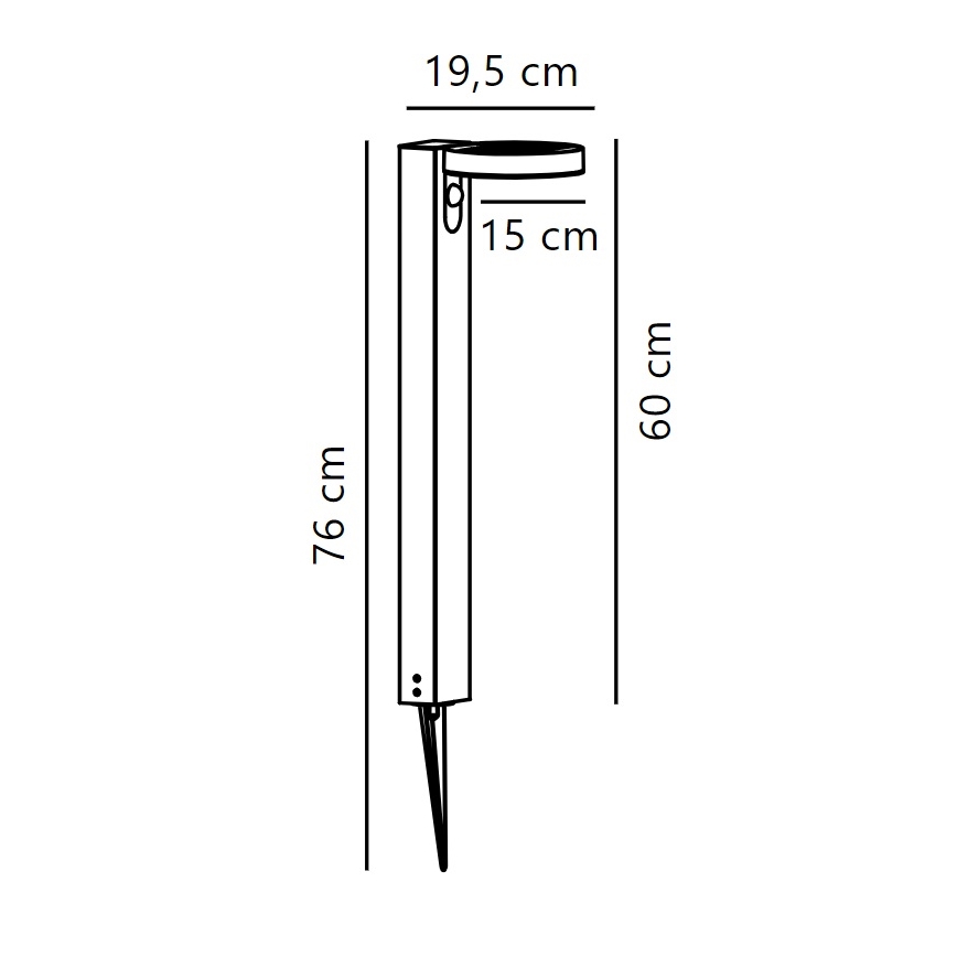 Nordlux - LED Saules enerģijas lampa ar sensoru RICA LED/5W/3,7V IP44