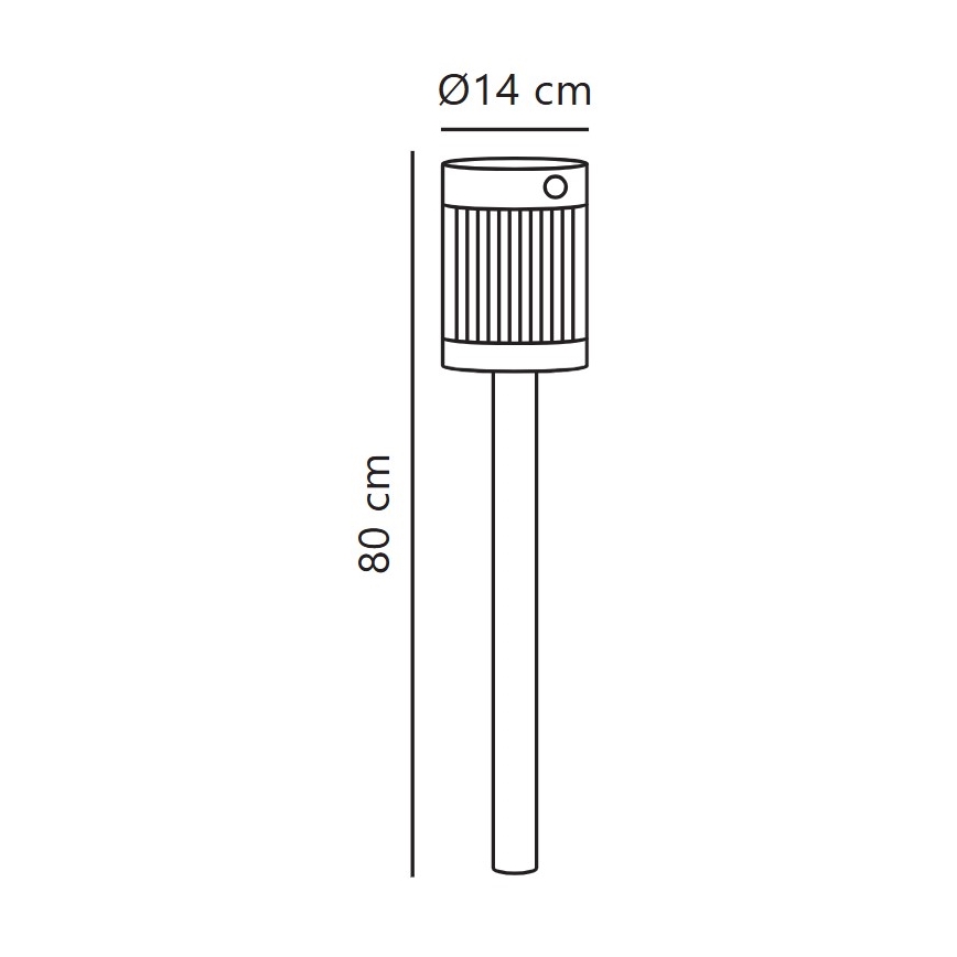 Nordlux - LED Saules enerģijas lampa COUPAR LED/3,2W/5V 3000K IP44 melna